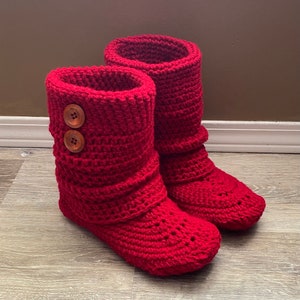 Crochet slipper boot pattern