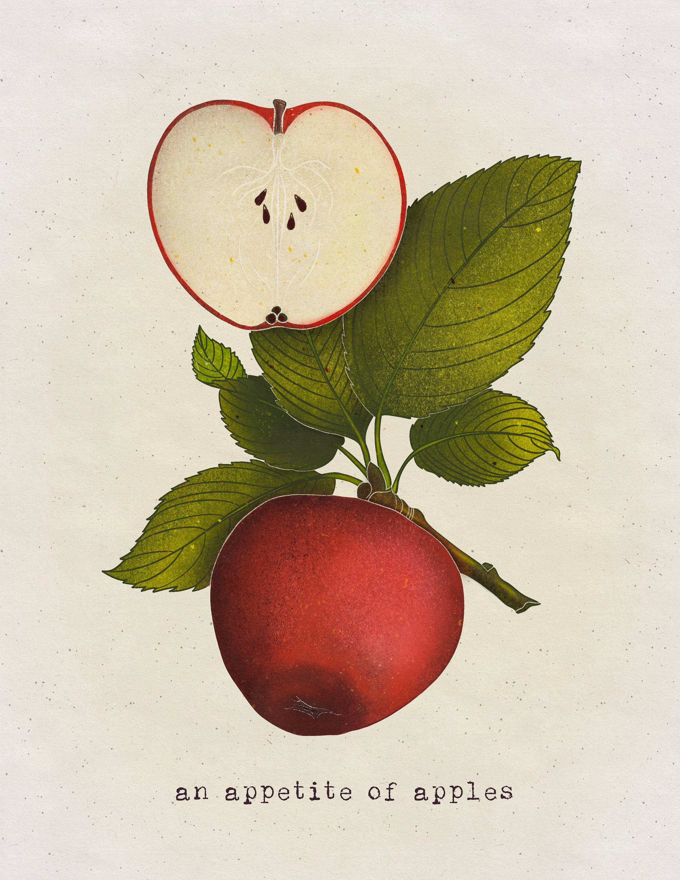 Botanical Fruit Set Art Print Etsy