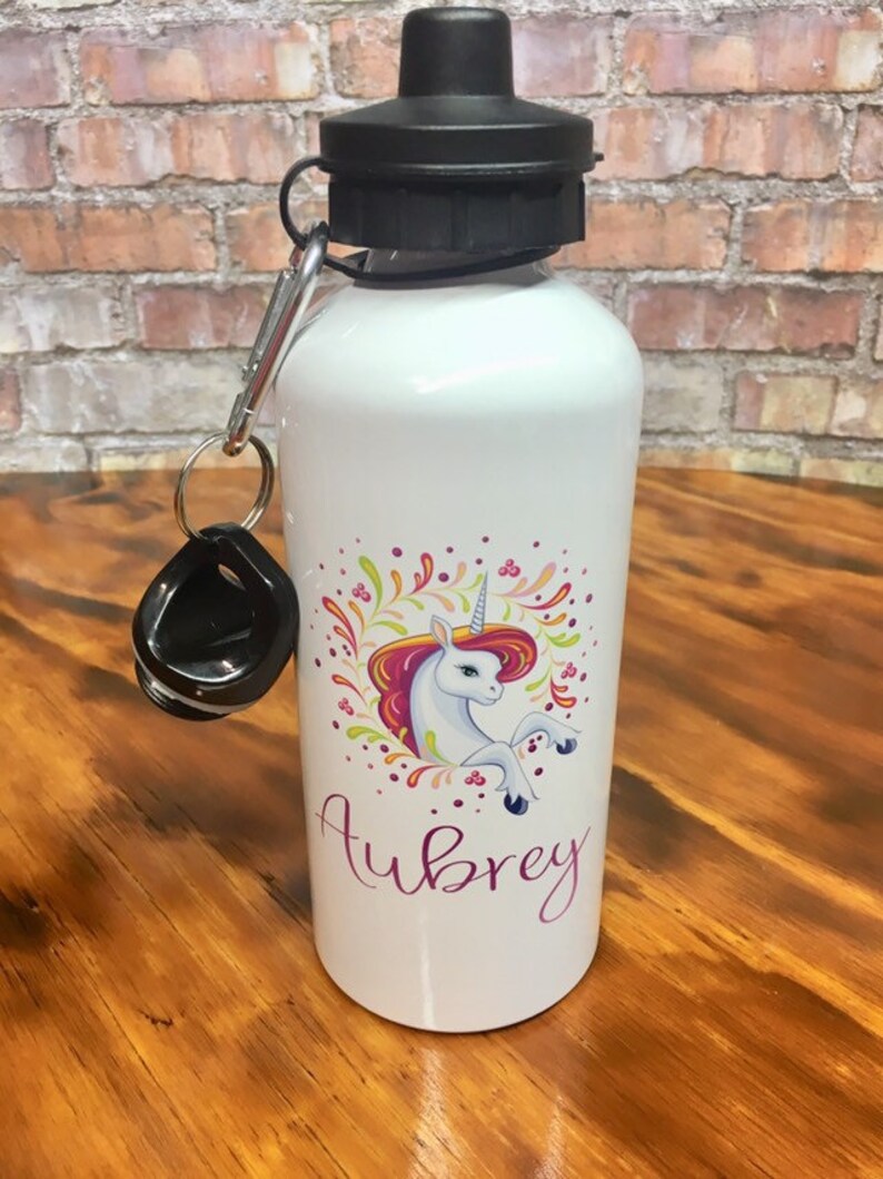Personalized Unicorn Water Bottle Kids Aluminum Water Bottle Etsy