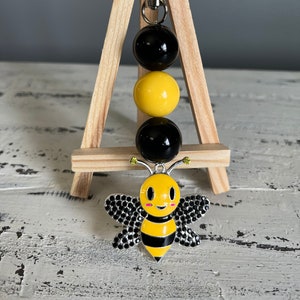 Bumble Bee Bag Charm / Bag Charm/Bee /Bumblebee /Honey / Keychain