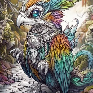 20+ Fantasy Pals Coloring Book – Whimsical Fantasy Art, Magical Creatures, Stress Relief Pages for Adults & Kids PDF print