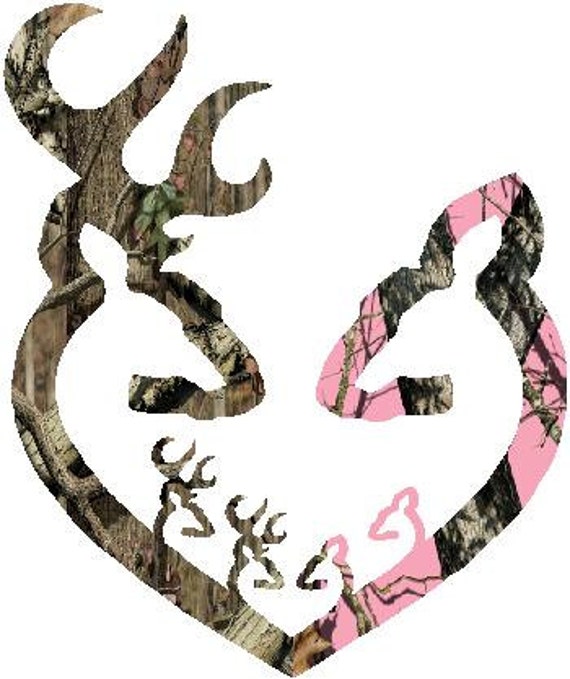 Camo Buck Doe Deer Vinyl Decal Sticker Hunting 4/" Buck Hunting CamoBuckDoe