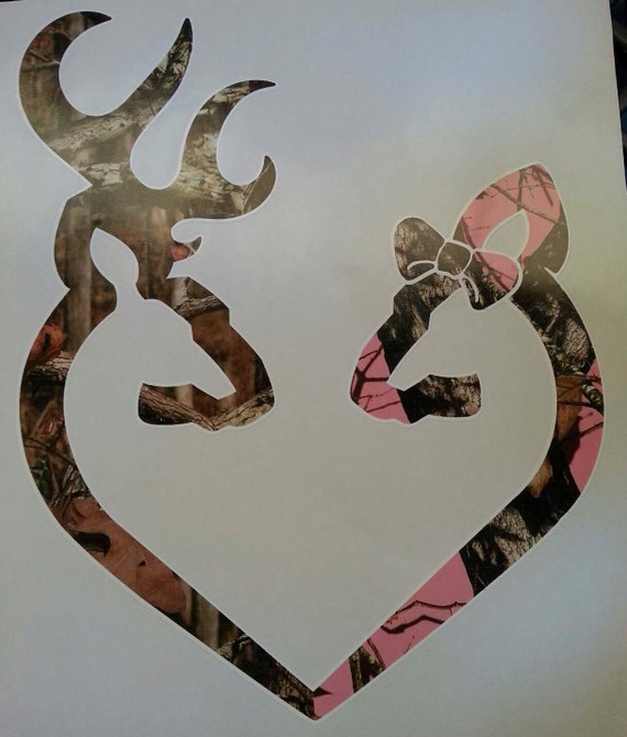 You pick size Browning style Buck and Doe with bow camo and Etsy