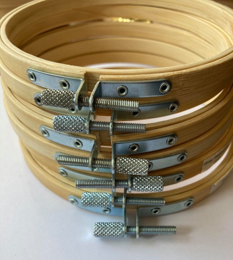 Bamboo wood 5 inch embroidery hoop single wood hoop with gold  etsy