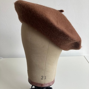 thick dark brown wool beret, plain colour wool beret, French style beret, 24 colours beret, Woolmark thick premium beret, Uk designed beret