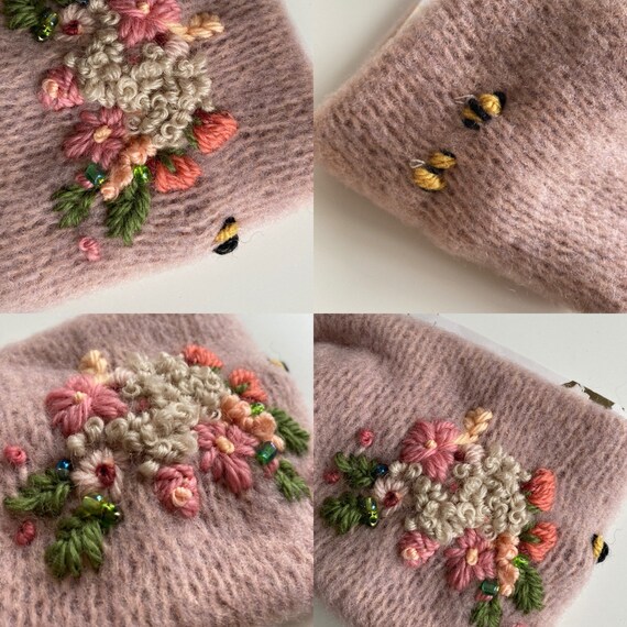 Ladies one of a kind Head Warmer with Hand Embroidered 'Shine'