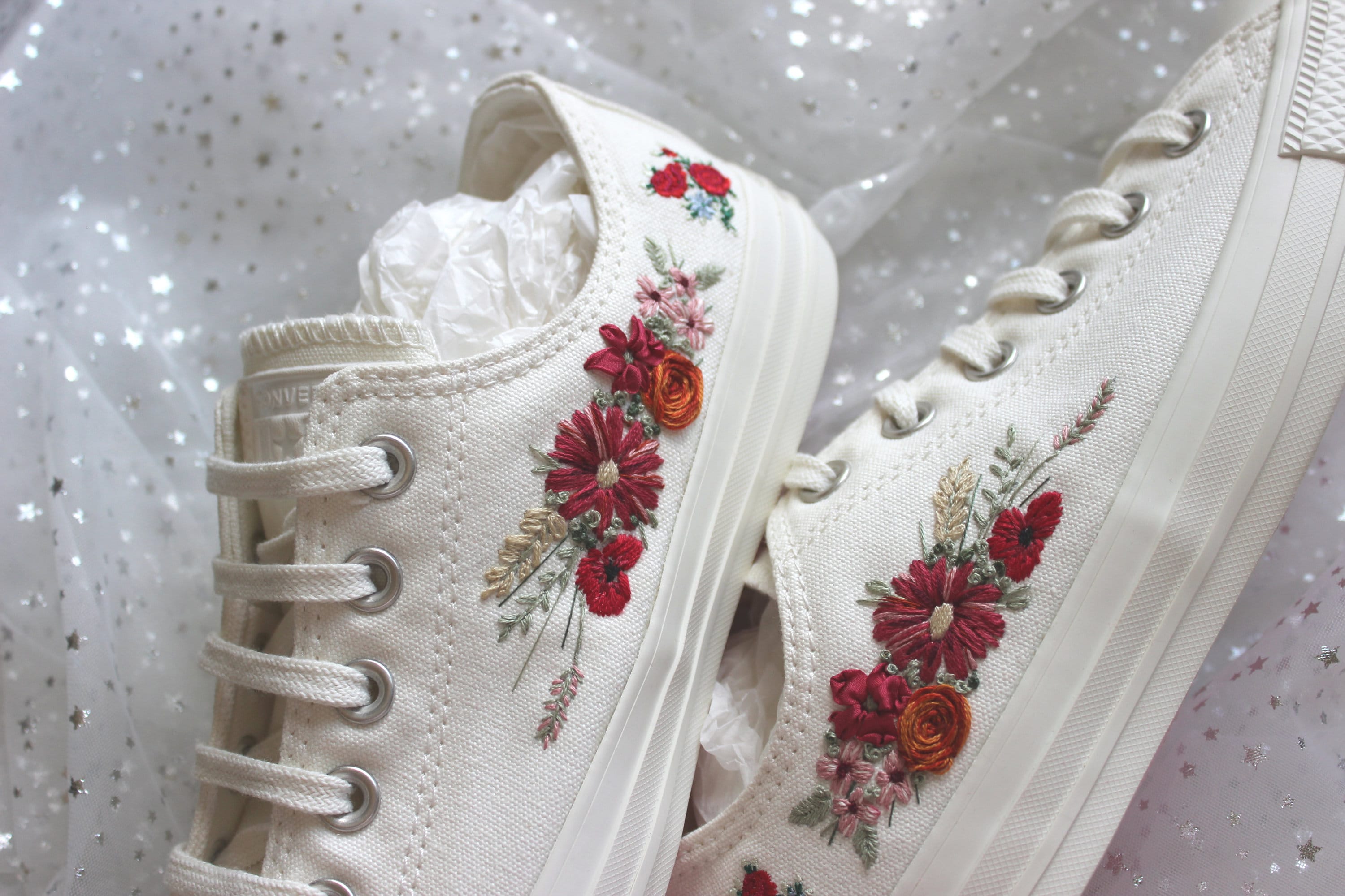 Etsy vans hotsell roses