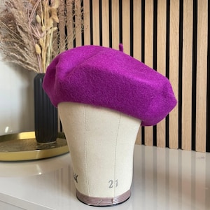 Woolmark Wool Beret: Thick French Style Beret, UK Designed