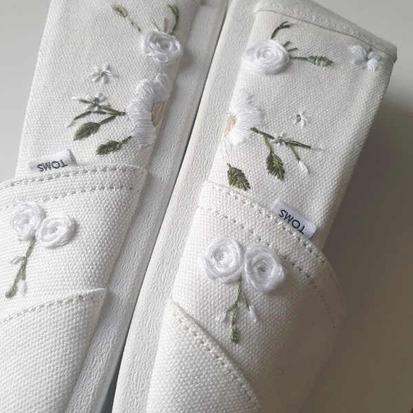 white toms for wedding