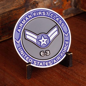 Air Force Airman First Class E3 Challenge Coin