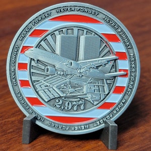 September 11th 20 Year Commemorative Challenge Coin - Never Forget