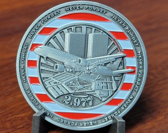 September 11th 20 Year Commemorative Challenge Coin - Never Forget