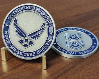 Air Force NCO Onderofficier Personeel / Technical Sergeant Challenge Coin