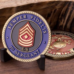Marine First Sergeant E8 Challenge Coin