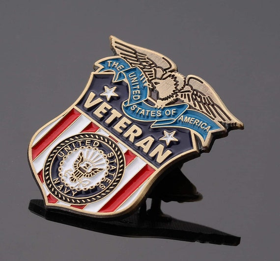 アメリカ海軍退役軍人盾ピン - Etsy 日本