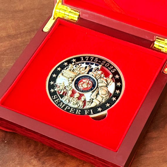 アメリカ海兵隊創立250周年記念チャレンジコイン（箱付き） - Etsy 日本