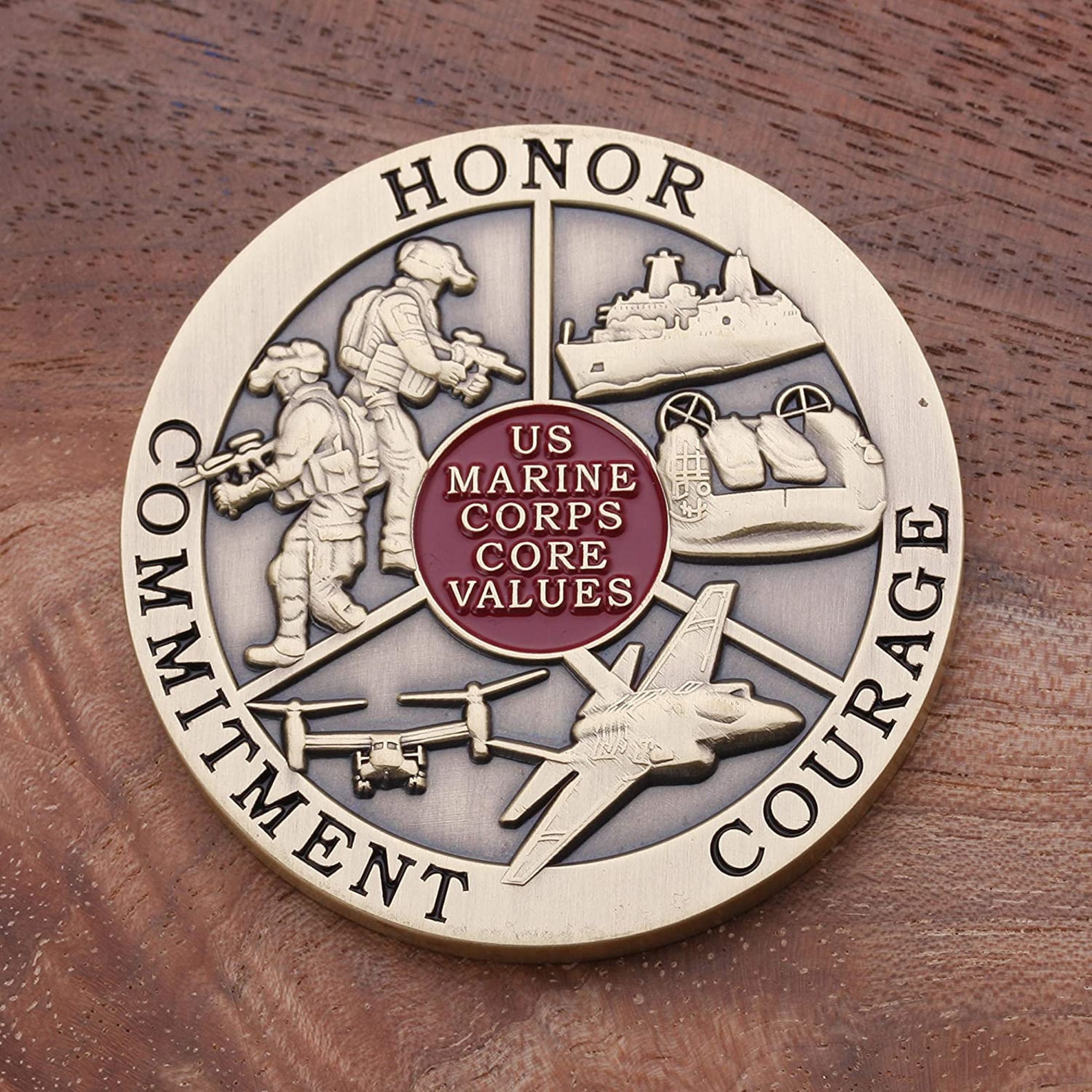 USMC Core Values Challenge Coin Etsy Canada