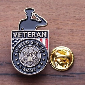 Army Veteran Salute Pin