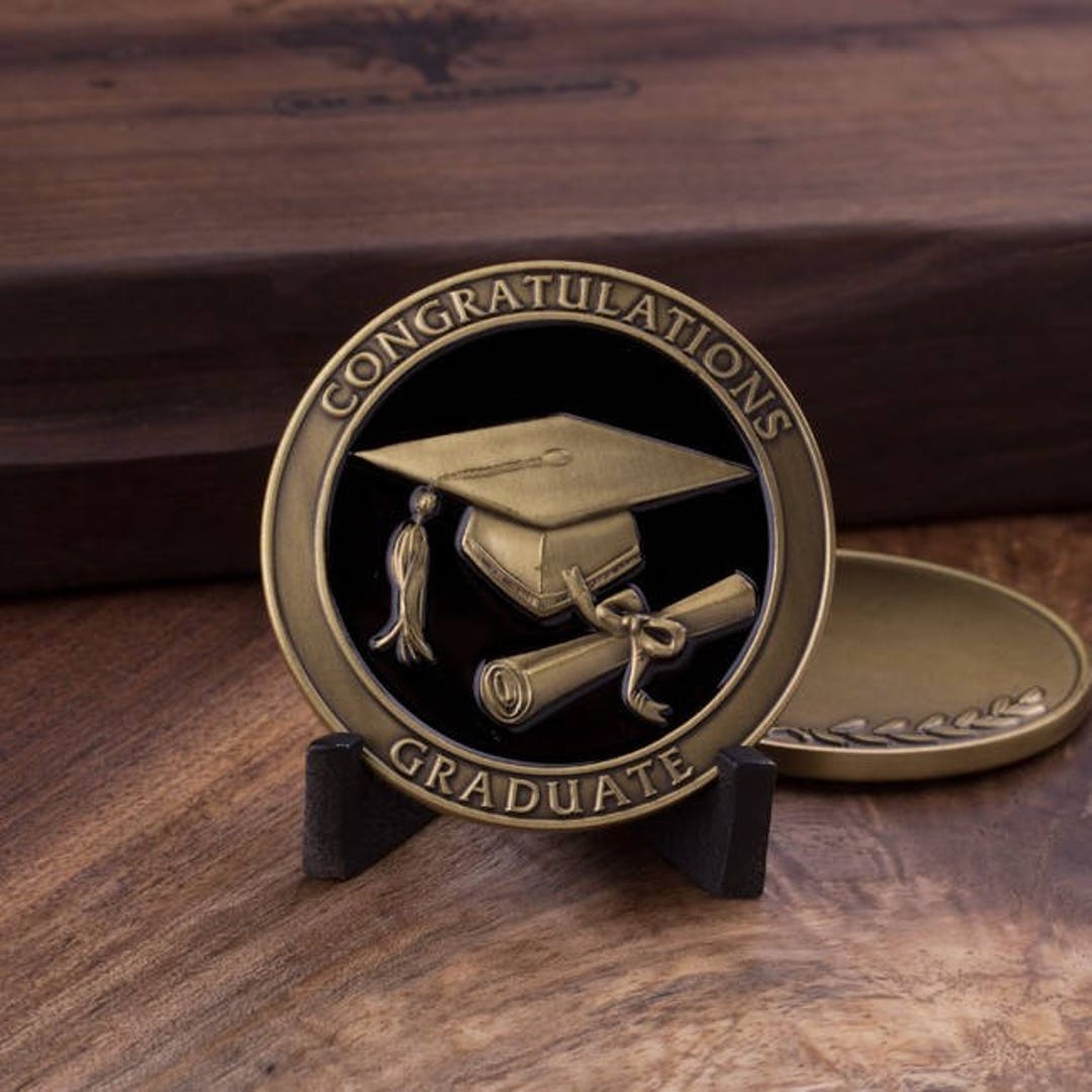 Graduate Brass Coin - Etsy