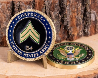 Army Corporal E4 Challenge Coin