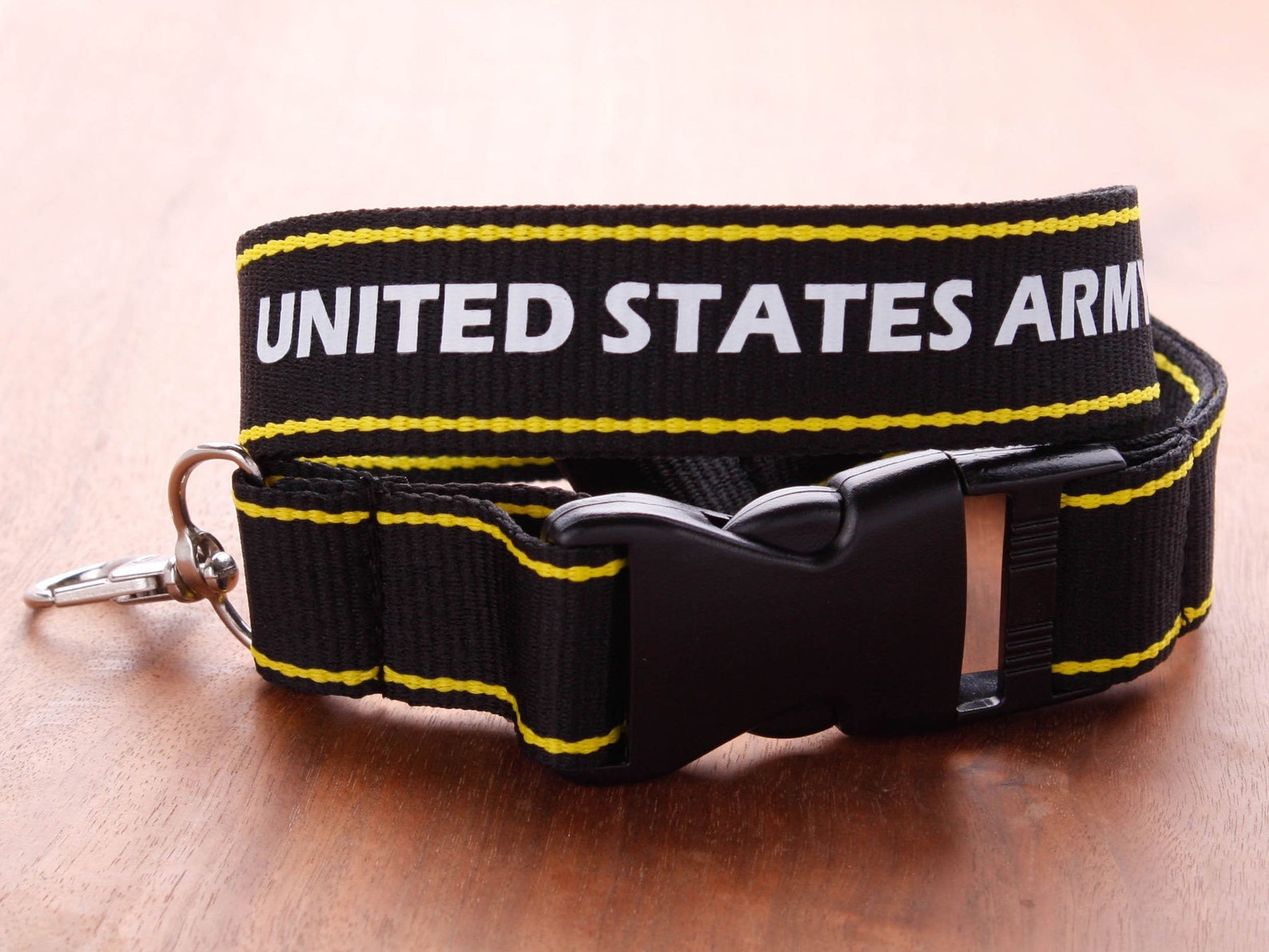 US Army Military Lanyard Keychain W/safety Release Officially Etsy