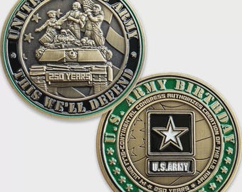 US Army 250th Birthday Challenge Coin - Etsy