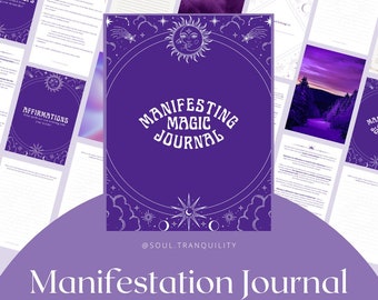 Manifestating Journal PDF Download - 96 Pages for Manifesting Your Dream Life - Guided Manifestation Tools for Abundance