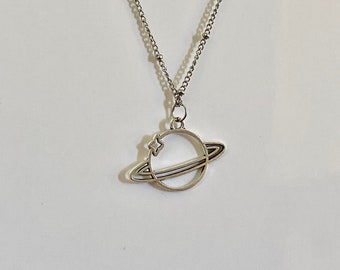 Saturn Return Necklace Lýsa Jewellery - Stainless Steel Saturn Necklace - Handmade Witchy Jewellery - Astrology Jewellery