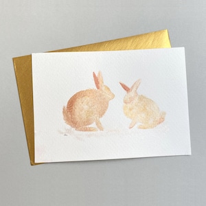 Postkarte, Motiv "Hasen 1"