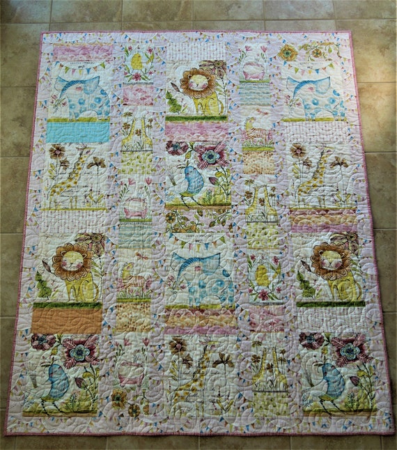 Menagerie is a Quilted Throw Featuring Whimsical Designs of Etsy