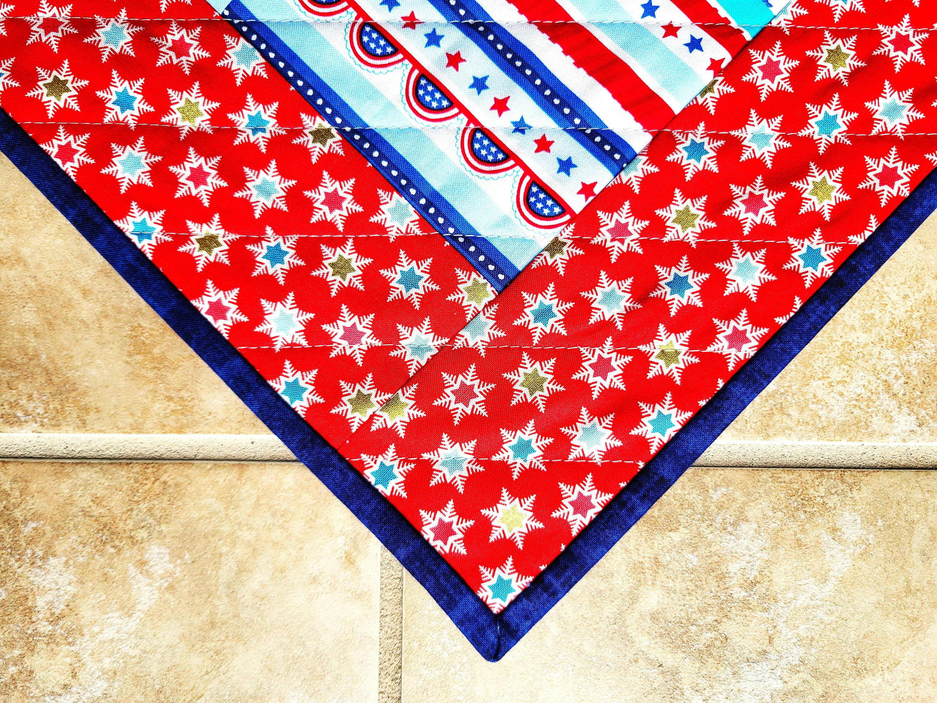 Celebrate the Red, White and Blue is a Quilted Table Runner With a ...