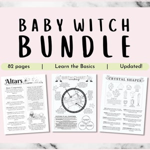 Baby Witch Bundle, Digital Grimoire Pages