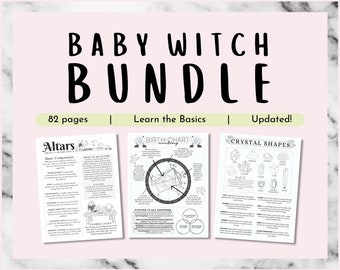 Baby Witch Bundle, Digital Grimoire Pages