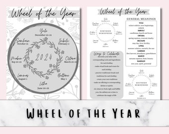 Wheel of the Year Cheat Sheets