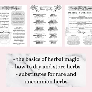 Herbal Magic Printable Grimoire Pages zdjęcie 3