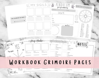 Workbook Blank Grimoire Pages