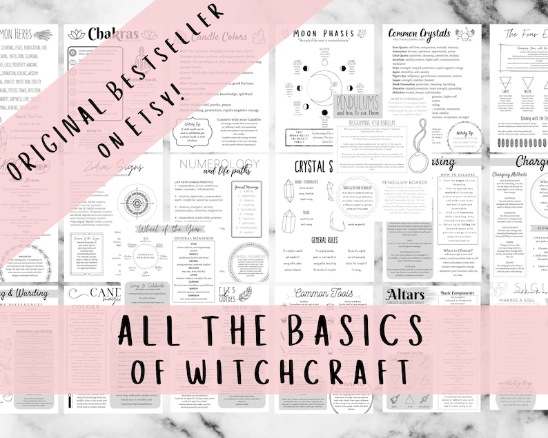 ALL The Basics of Witchcraft Bundle, Printable Grimoire Pages 