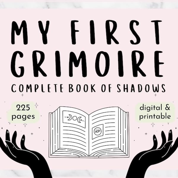 My First Grimoire Digital Book of Shadows, Printable PDF