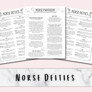 Norse Deities Digital Grimoire Pages