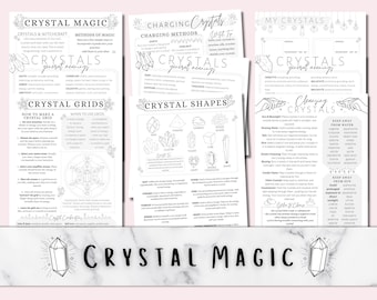 Crystal Magic Witchcraft Printable Grimoire Pages