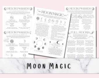 Moon Magic Grimoire Pages, Libro digital de páginas de sombras