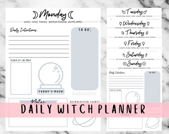 Daily Witch Planner, Witchy Printable Pages