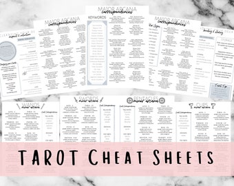 Tarot Cheat Sheet, Correspondences and Meanings