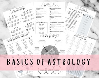 Astrology Grimoire Pages: Birth Chart Basics (PDF Download)