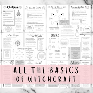 ALL The Basics of Witchcraft Bundle, Printable Grimoire Pages