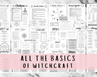 ALL The Basics of Witchcraft Bundle, Printable Grimoire Pages