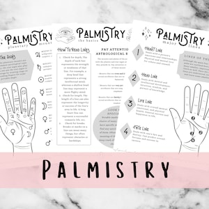 Palmistry Basics, Palm Reading Grimoire Pages