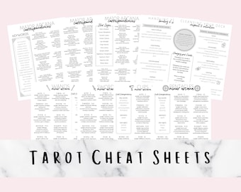 Tarot Cheat Sheet, Correspondences and Meanings