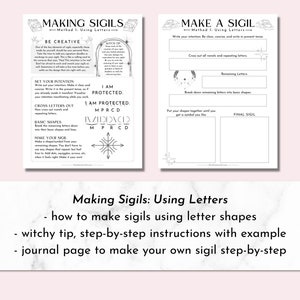 Sigil Magic & Worksheets, Printable Grimoire Pages image 3