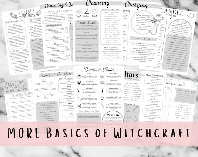 ALL the Basics of Witchcraft Bundle, Printable Grimoire Pages - Etsy Canada